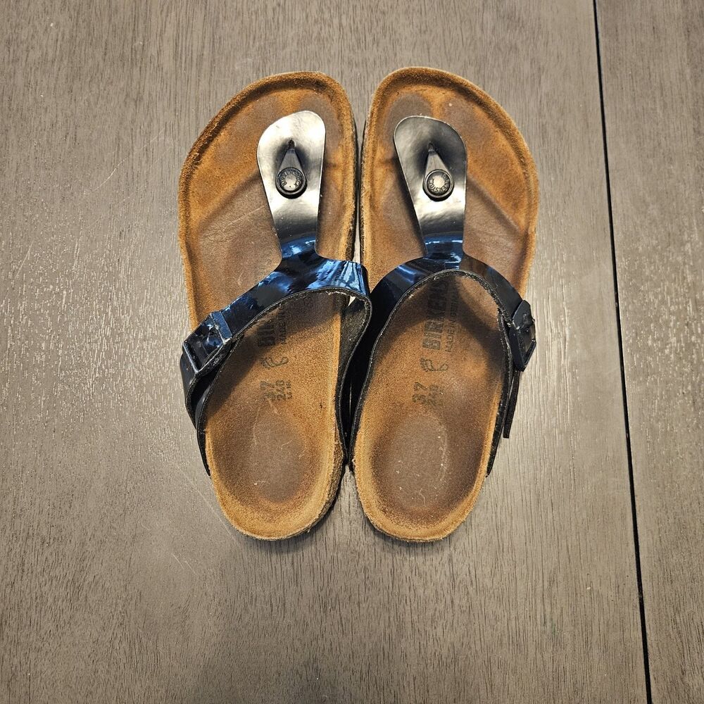 Birkenstock Gizeh Women's Sandal Thong Black Size 37 US 6 Regular Width - Picture 9 of 9